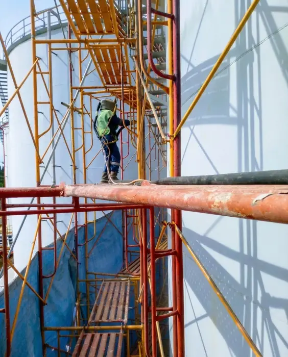 PT Tri Daya Maxima's certified construction team executing physical installations with Zero Accident standards as a trusted Indonesian EPC company.